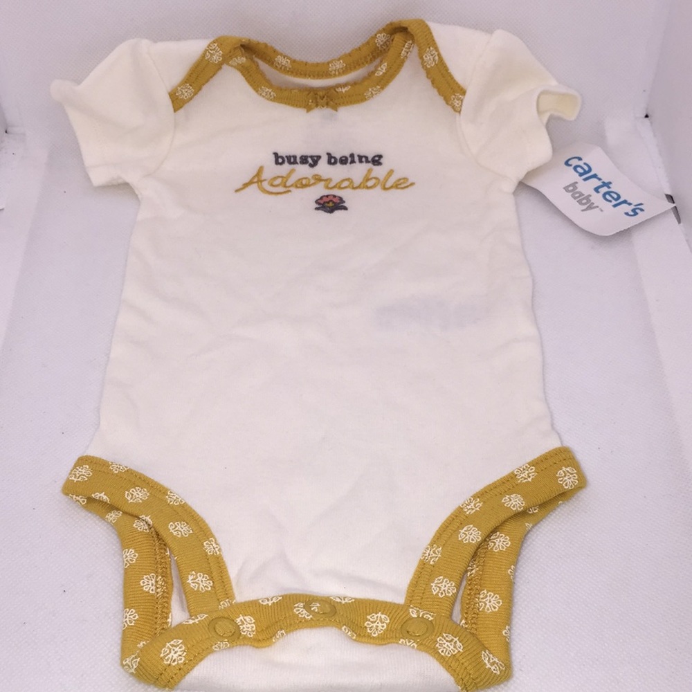 Carter’s Baby Infant Girls Newborn Diaper Shirt New with Tags NB